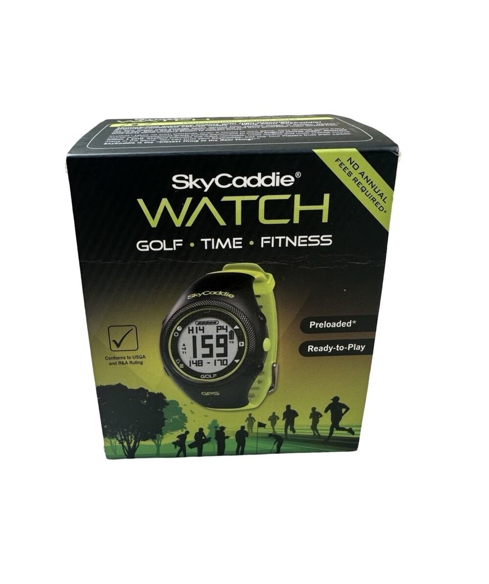 SkyCaddie WATCH Golf GPS Black Neon Green With Box Charger And Manual